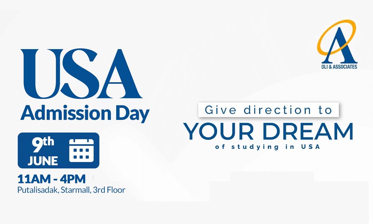 Oli & Associates organizing USA Admission Day on 9th June 2024