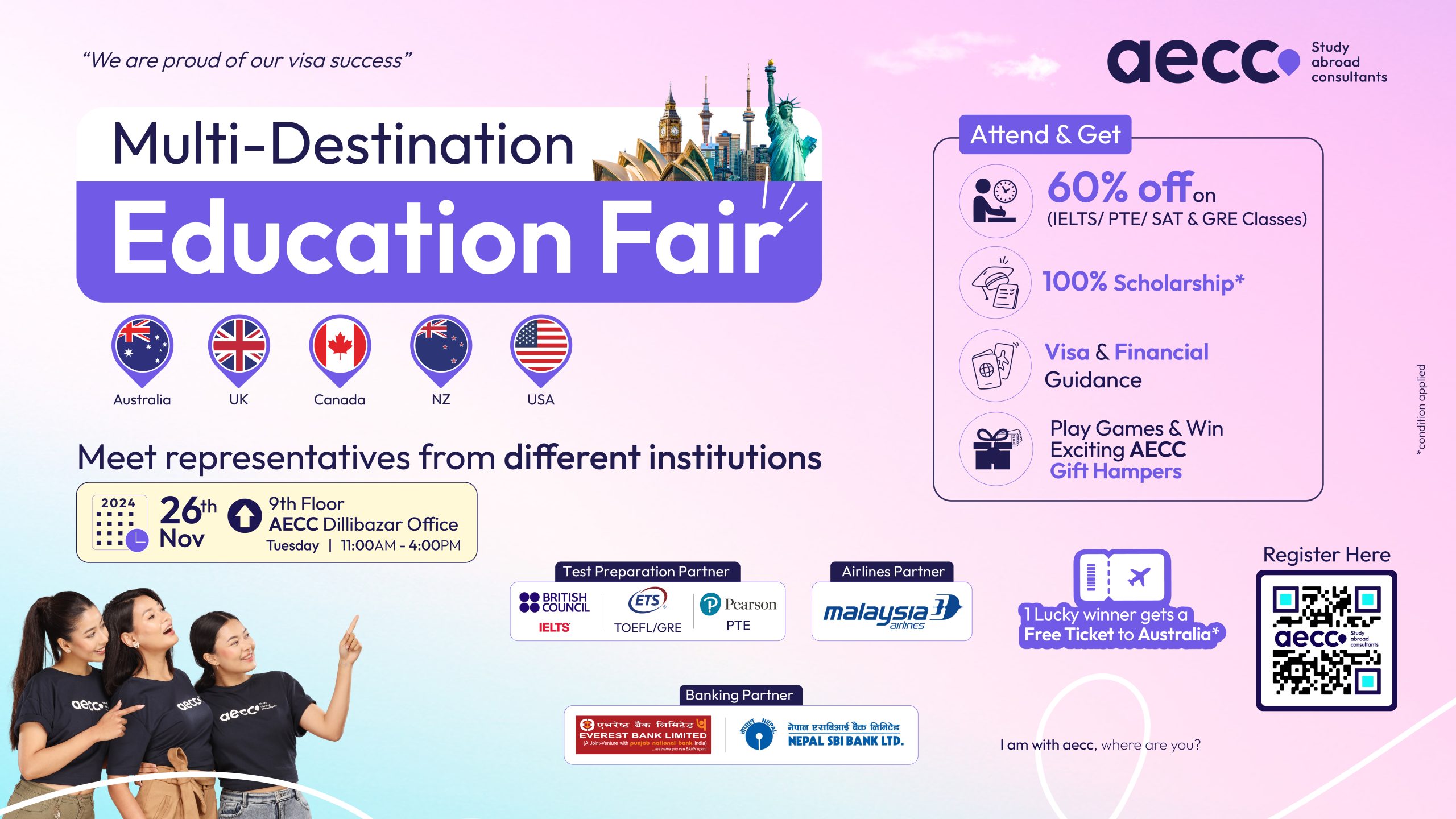 AECC organzing Multi Destination Education Fair on 26th November 2024